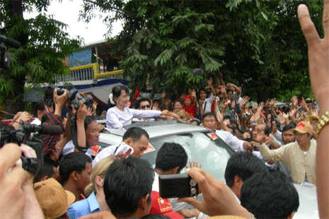 Suu Kyi camp claims near clean sweep