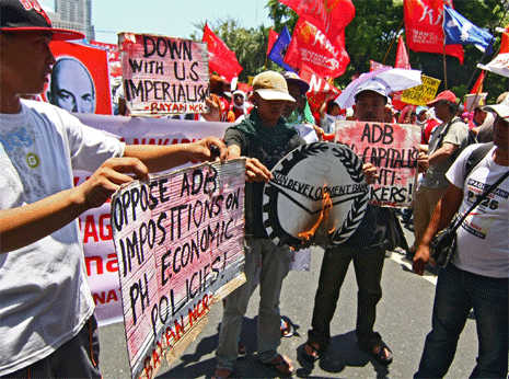 Protests greet ADB meeting