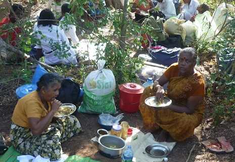 Displaced Tamils protest for access to land