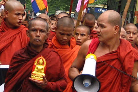 Monks mark 'saffron revolution'