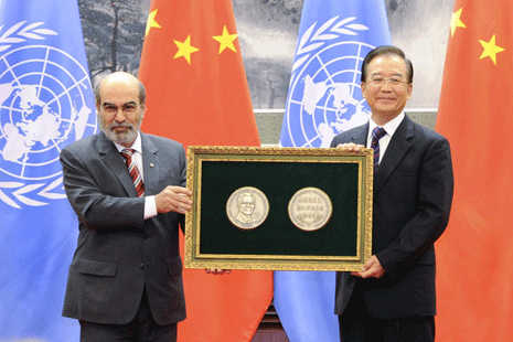 Top UN accolade for Wen Jiabao