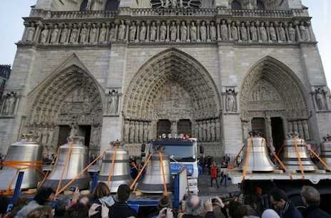 The bells! The bells! Notre Dame Cathedral gets a shiny new set