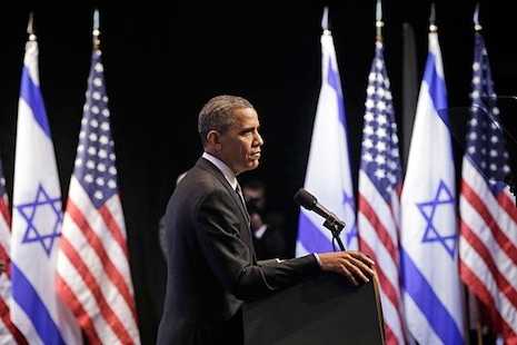 Obama asks Israelis to put themselves in Palestinians' shoes