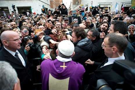 Pope's eagerness to meet the people is a headache for the security men