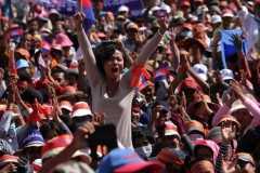 Street protests against Cambodia's PM gather strength