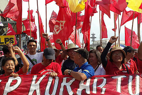 Philippine workers march against poor labor practices