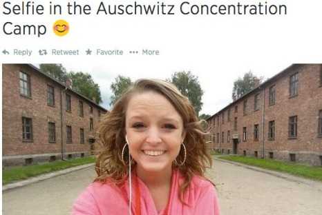 Outrage after US teen posts smiling 'selfie' from Auschwitz