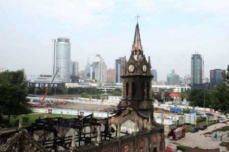 China's Ningbo cathedral destroyed by fire