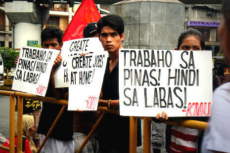 Hardship forces Filipinos to work in high-risk zones