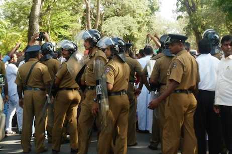 Sri Lankan police block march by families of disappeared