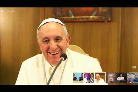 Pope holds Google Hangout session with special needs kids
