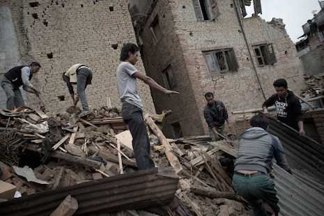 Riot police intervene as anger erupts among Nepal quake survivors