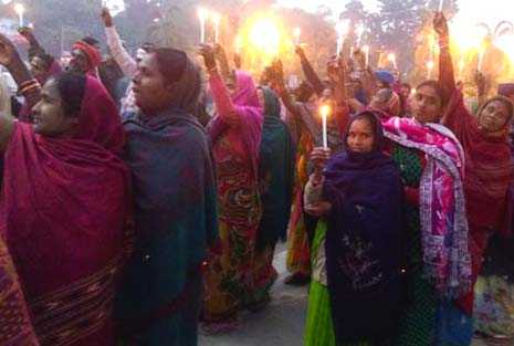 Bihar's poor march in Patna for better living conditions