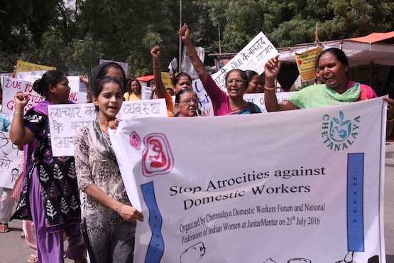 Indian domestic workers demand rights