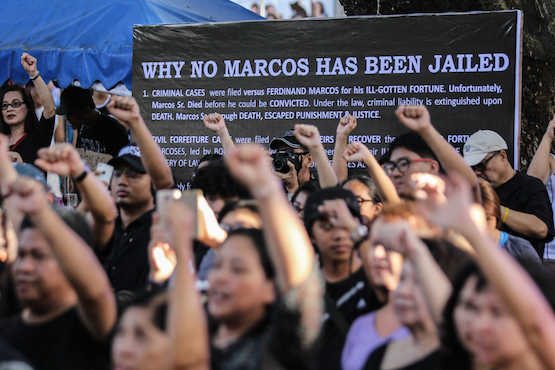 Senators win praise for opposing hero's burial for Marcos