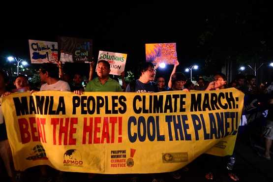 Filipinos  rally against 'shift' in US climate policies