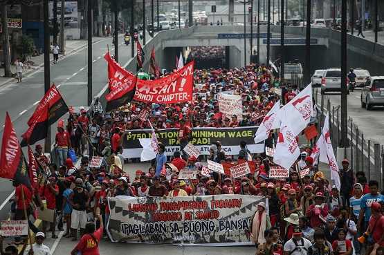 Philippine workers march for jobs, just wages on Labor Day - UCA News