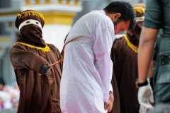 Gay men caned 83 times in front of jeering crowd in Aceh