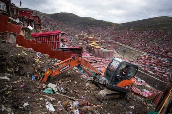 Demolition of monks' homes starts at Tibetan Buddhist center 
