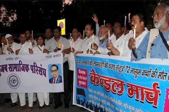 Activists protest 60 children's deaths at Indian hospital