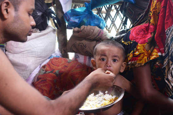 Large Rohingya families say insufficient food in refugee camps