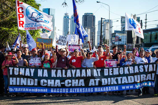 Filipinos mark 1986 revolution with protest marches