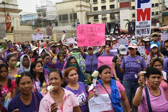Protests highlight Philippine observance of Women's Day