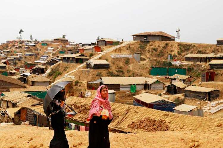 Rohingya refugees move out of harm's way in Bangladesh