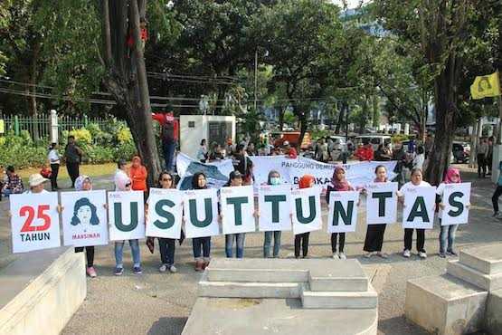Indonesian women demand justice for slain activist