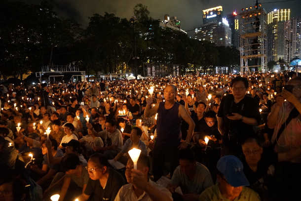 Large Hong Kong turnout for Tiananmen massacre commemorations 