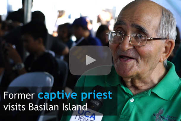 Former captive priest visits Basilan Island