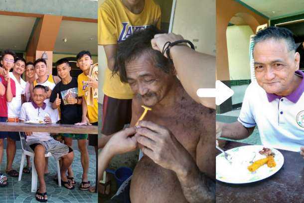 Philippine altar servers take beggar under their wing