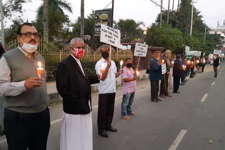 Calls for Indian Jesuit's freedom fill Rights Day 