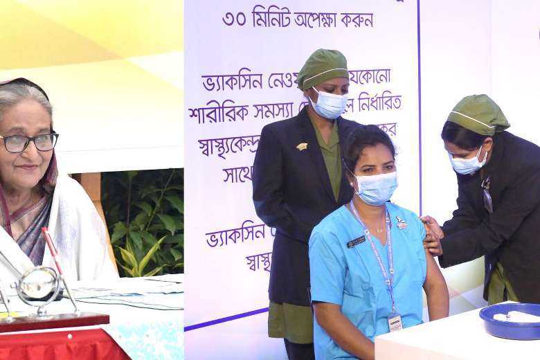 Catholic nurse gets first Covid-19 vaccine in Bangladesh