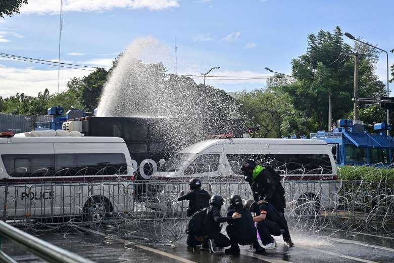 Police crack down on peaceful protest in Thai capital
