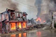 Christians flee as Myanmar township burns