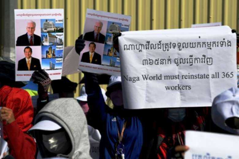Growing support for striking workers at Cambodian casino