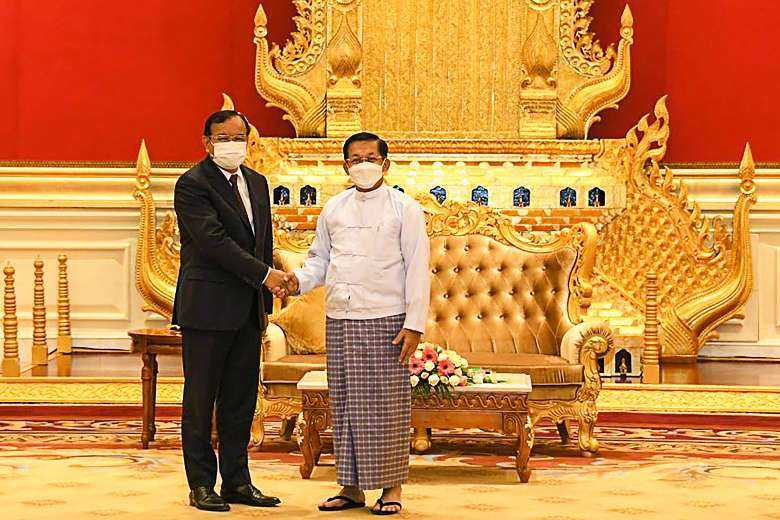 ASEAN envoy's maiden visit to Myanmar met with protests