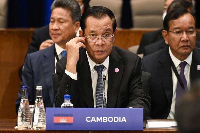 Cambodian Prime Minister Hun Sen takes part in the US-ASEAN Special Summit at the US State Department in Washington on May 13.