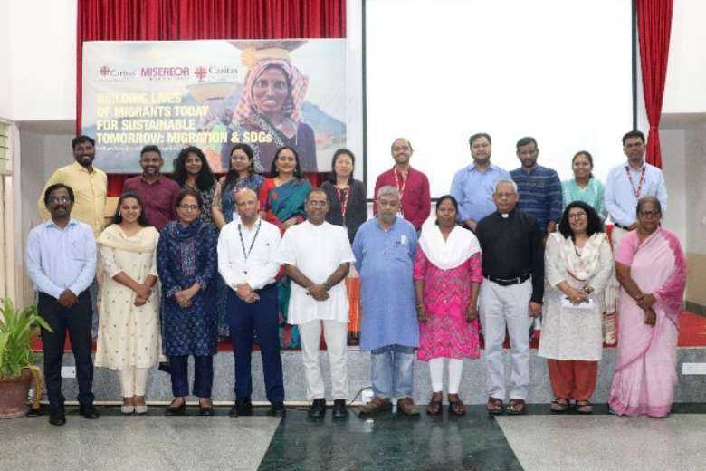 Participants at the Caritas India conference on migrant workers in Bengaluru on May 25