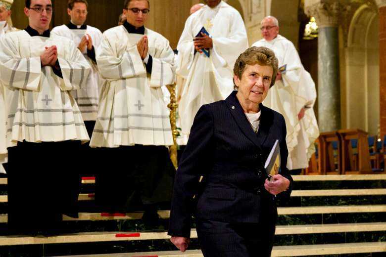 Sister Carol Keehan at the Basilica of the National Shrine of the Immaculate Conception during the 2015 Catholic Health Association assembly in Washington, DC