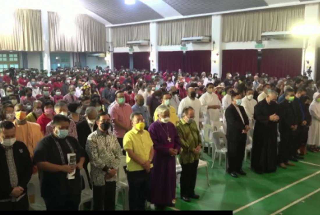 Christians pray during an ecumenical prayer gathering in Sarawak Malaysia on July 22 to mark the states' Independence Day