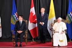 Pope arrives in Canada focused on elders, repentance 