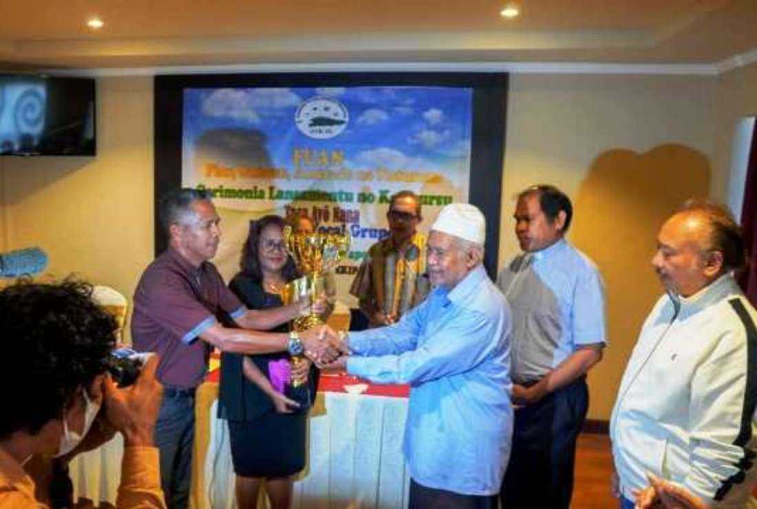 Representatives of five religions in Timor-Leste get together at the launch of a music competition on July 5