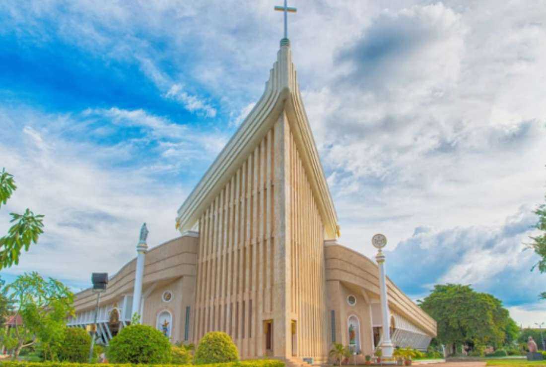 The St. Michael the Archangel Cathedral of the Archdiocese of Tharae Nongsaeng of Thailand. The Buddhist-majority nation has officially recognized total of 60 Catholic churches so far