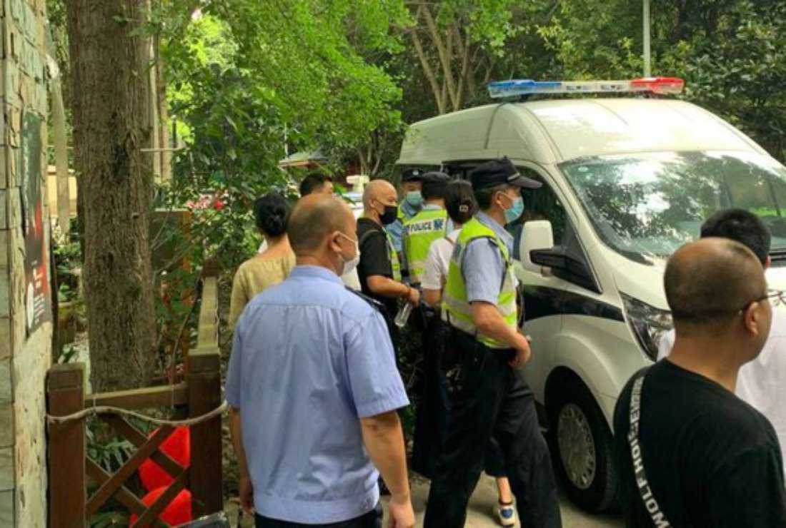 Police raid a gathering of Early Rain Covenant Church members in the Sichuan provincial capital, Chengdu, on Aug 14, 2022