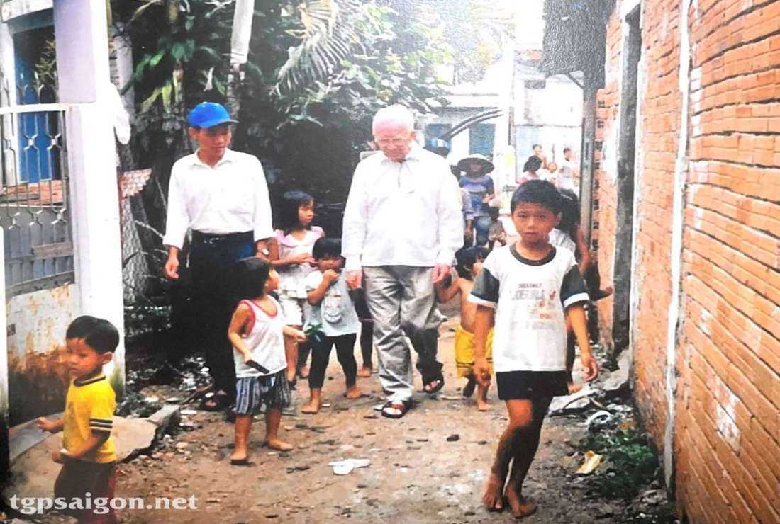 Marianist Father Patrick Bernard Philbin visits poor children in Vietnam
