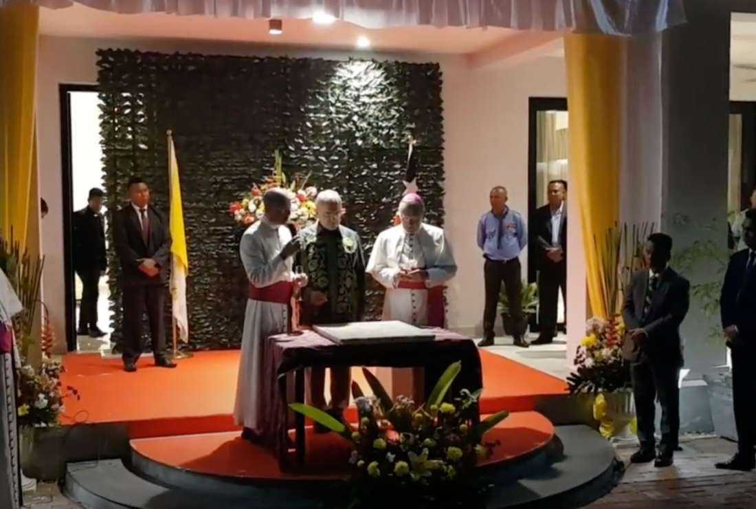 The inauguration ceremony of the new Vatican embassy in Timor-Leste on Sept. 20