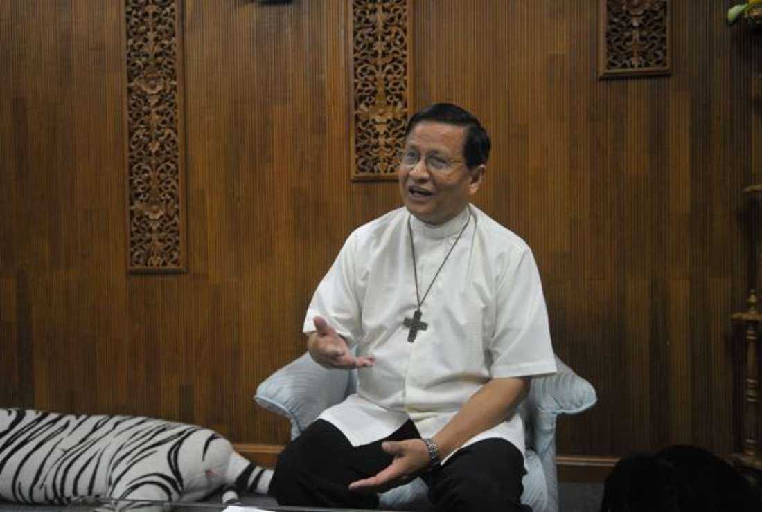 Cardinal Charles Maung Bo of Myanmar talks during an interview at his office in Yangon on Jan. 6, 2015