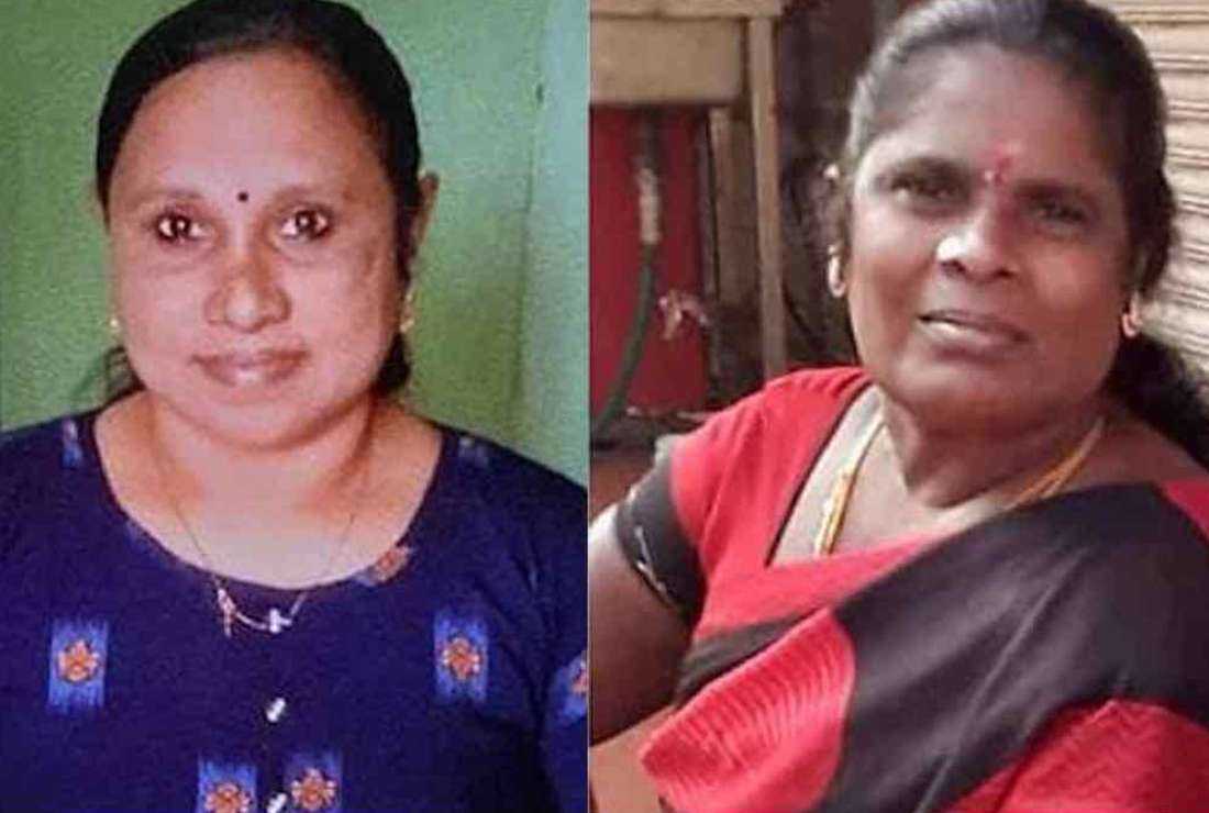 The pictures of two victims of alleged human sacrifice--Roslin and Padma--as appeared in local media. Police said the women were murdered as part of a ritual conducted for the wealth and prosperity of an individual